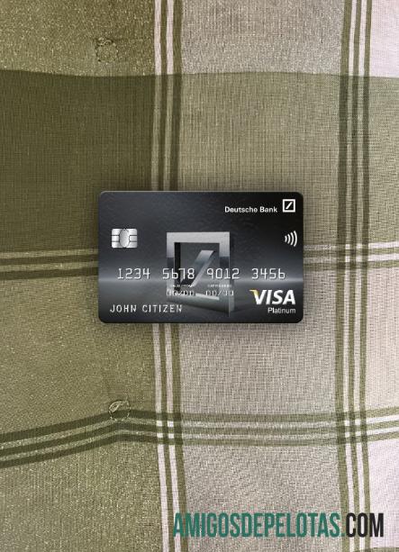 Cartão Visa Platinum do México Deutsche Bank Photolook Front exemplo